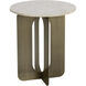 Orlo 24.25 X 21 inch Warm Grey / Antique Brass End Table
